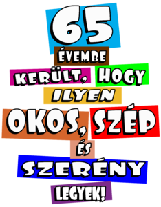 65 évembe került